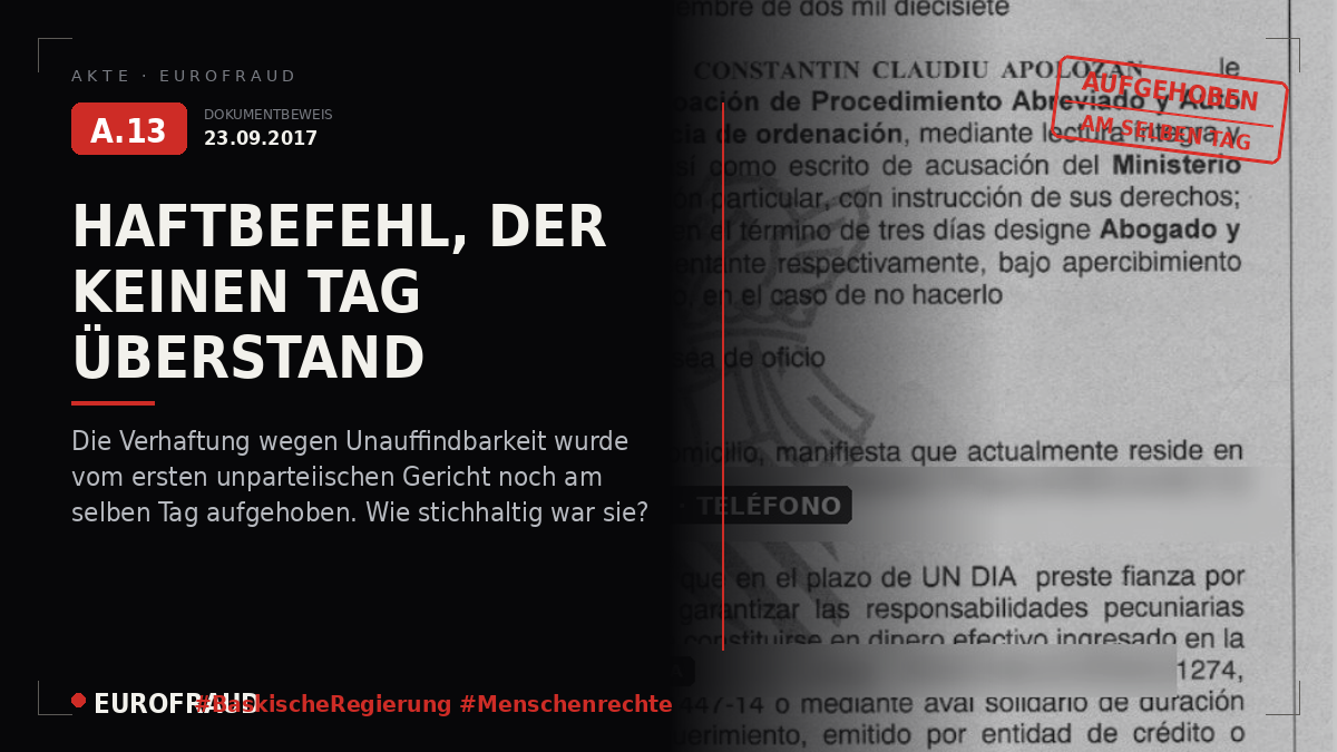 Haftbefehl und Festnahme wegen Nicht-Auffindbarkeit