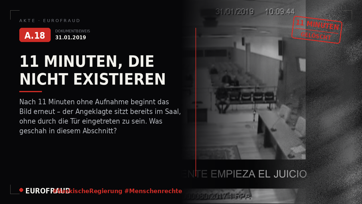 Video 1 - Manipulation der Aufzeichnung in der Anfangsphase der Hauptverhandlung