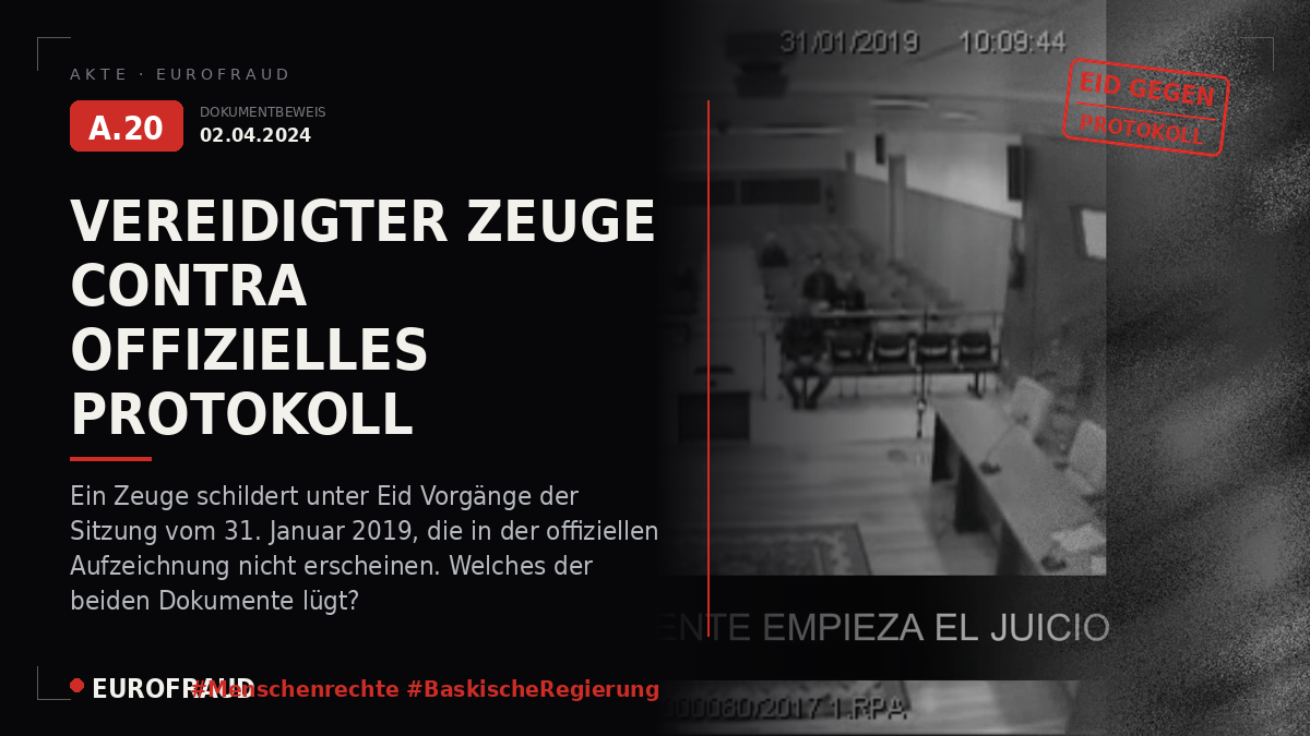 Eidesstattliche Erklärung eines bei den anfänglichen Schnitten der Verhandlungsaufzeichnungen anwesenden Zeugen