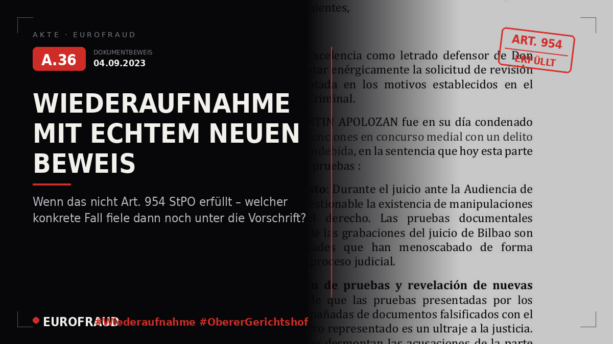Antrag auf Wiederaufnahmebeschwerde vor dem Obersten Gerichtshof vom 4. September 2023