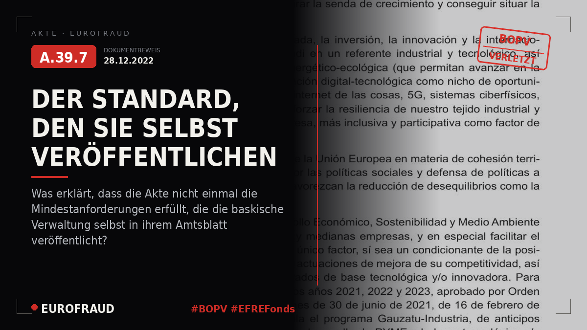 Amtsblatt des Baskenlandes, EFRE