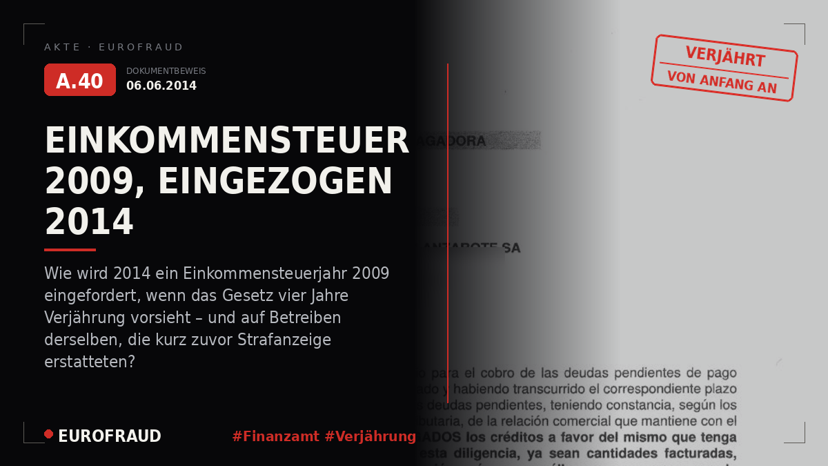 Pfändungsantrag von Fernando und Cándido