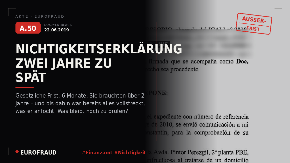 Vollständige Nichtigkeit bei der AEAT, Einkommensteuerakte