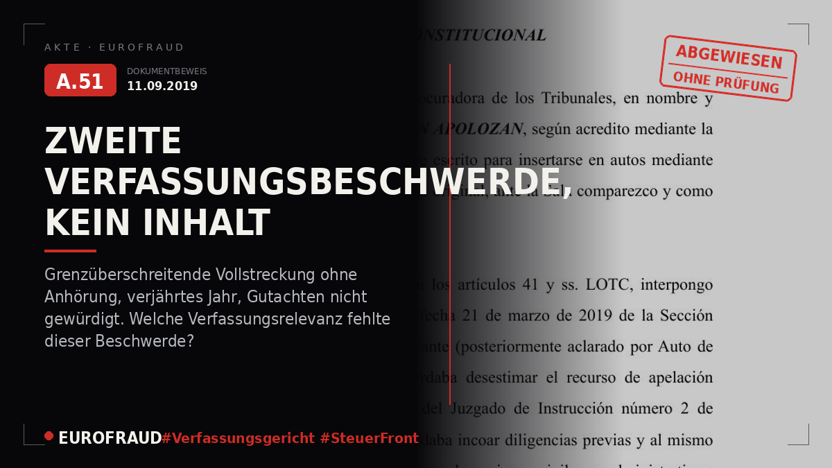 Verfassungsbeschwerde vor dem Verfassungsgericht und EGMR