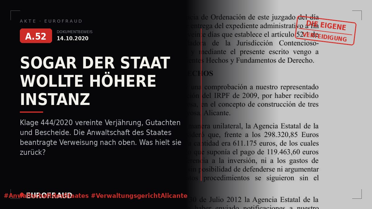 Verwaltungsgerichtliche Klage, Nr. 2 von Alicante