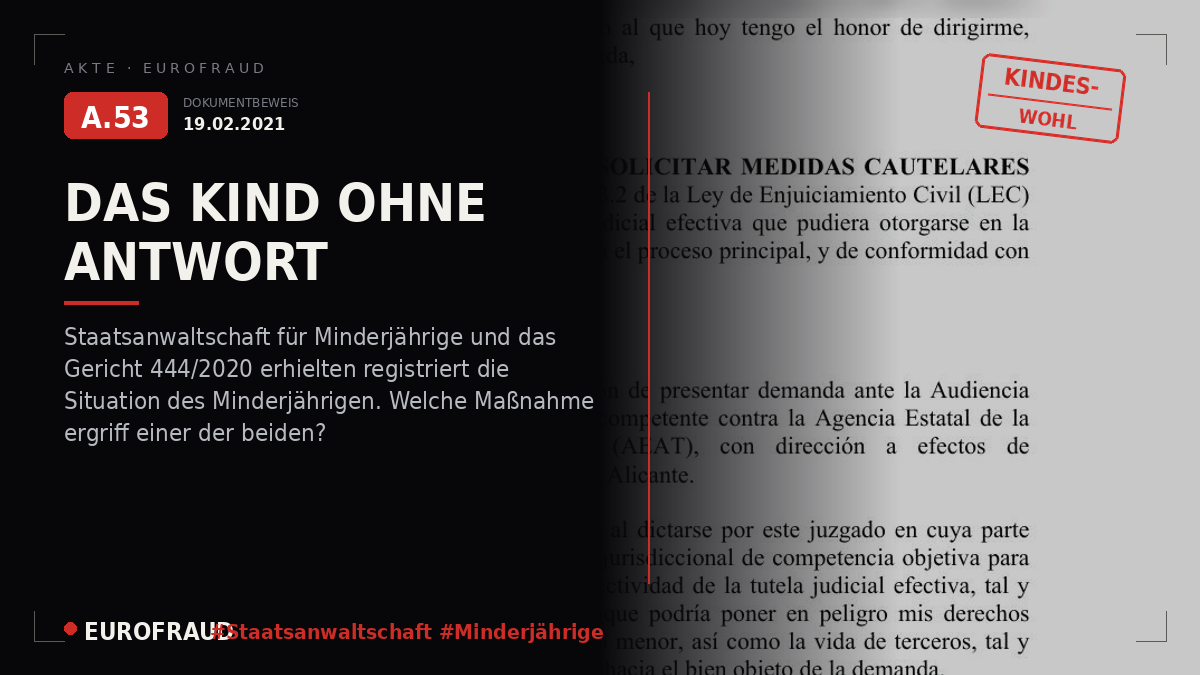 Antrag auf einstweilige Maßnahmen, Gericht Nr. 2, und Jugendstaatsanwaltschaft