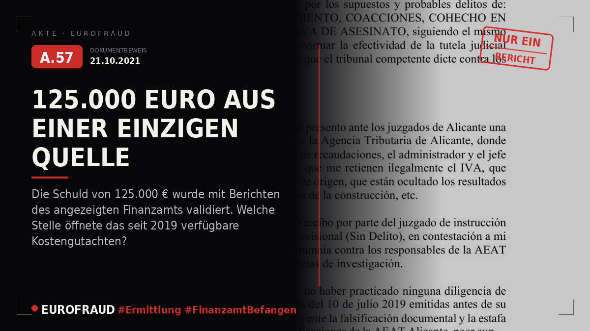 Anzeige vor der Staatsanwaltschaft Alicante gegen das Ermittlungsgericht Nr. 1