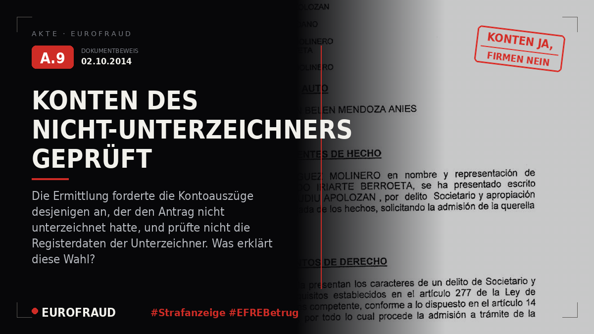 Unterlagen über die beim Ermittlungsgericht Nr. 8 von Bilbao vorgenommenen Schritte