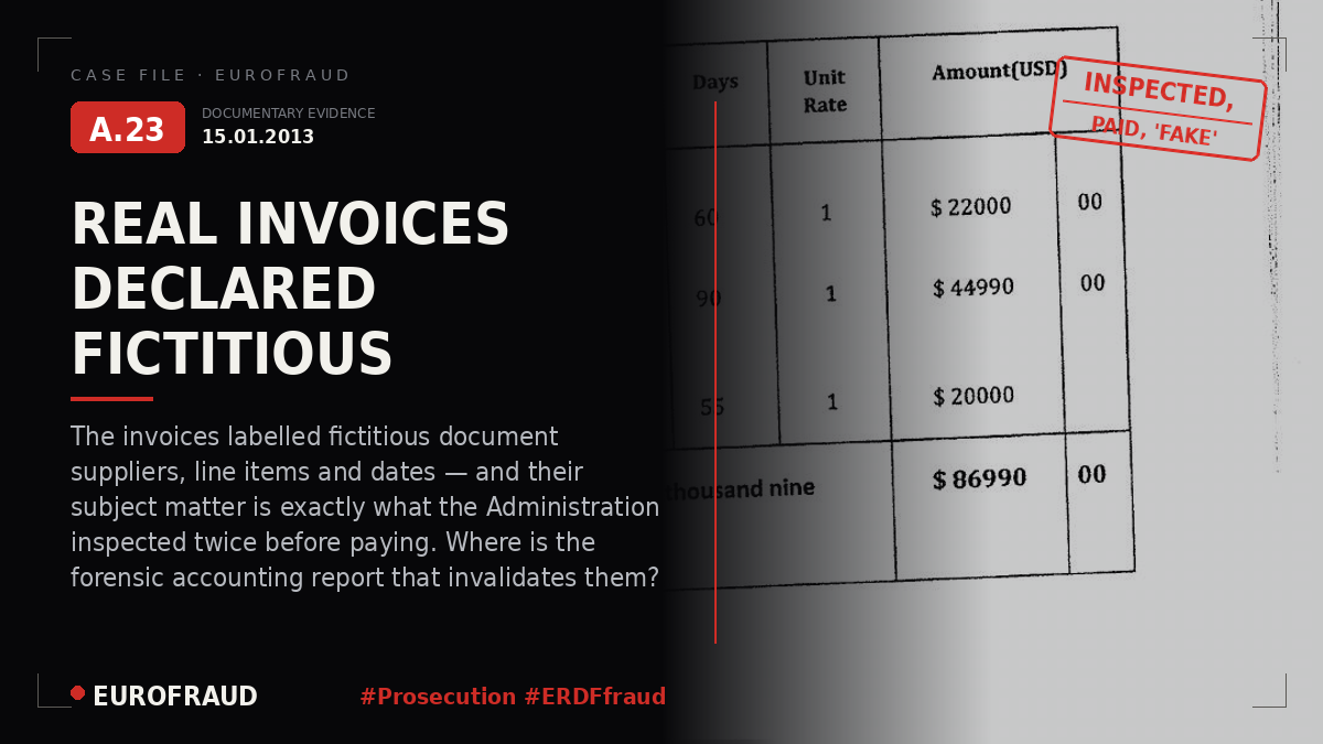 Documentation relating to the genuine invoices treated as false by the Bilbao Prosecutor's Office