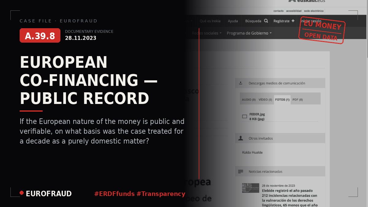 ERDF Co-financing, Basque Country