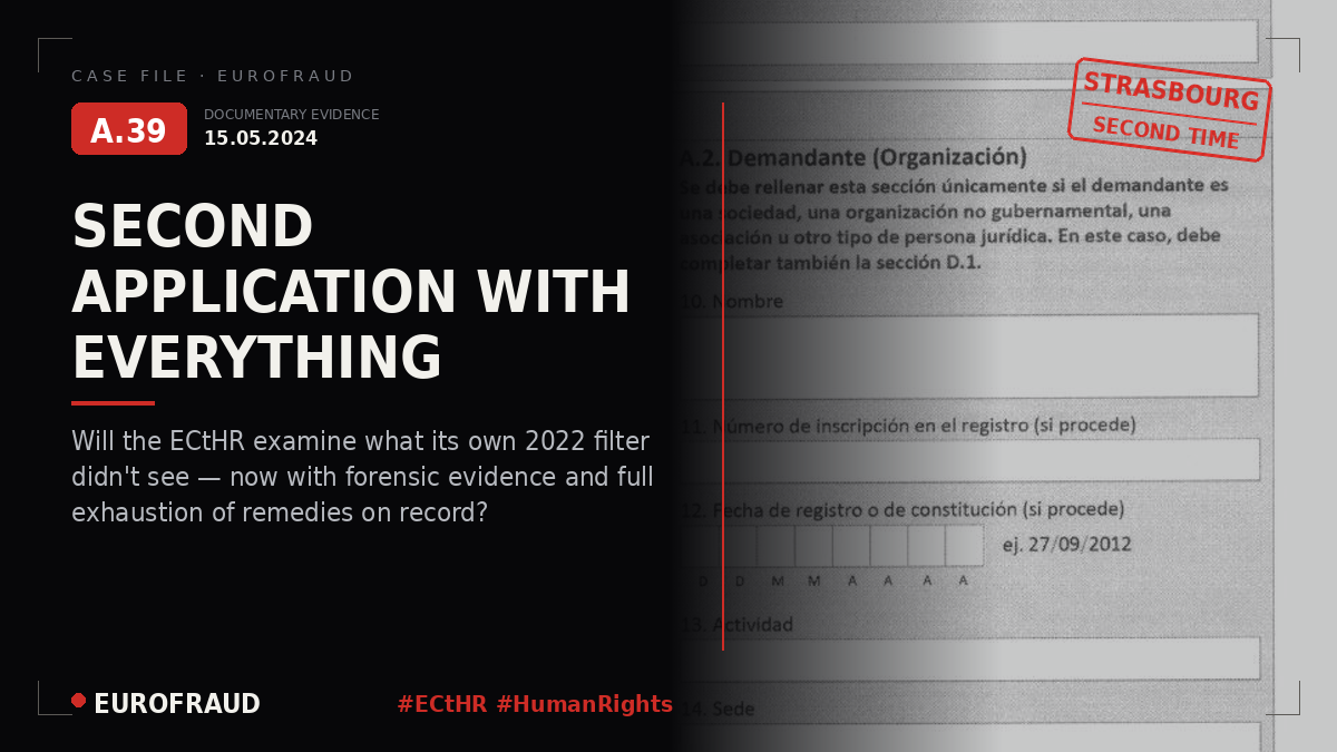 Application before the European Court of Human Rights
