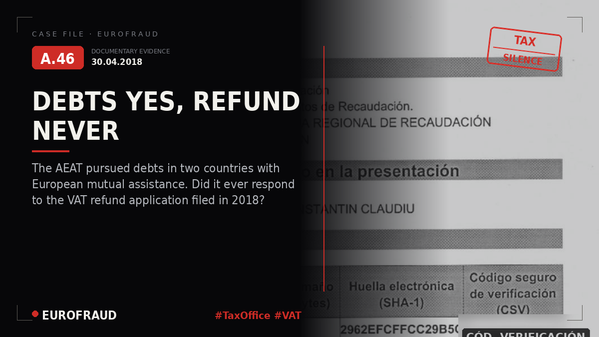 Application for Assistance and Refund of VAT before the AEAT