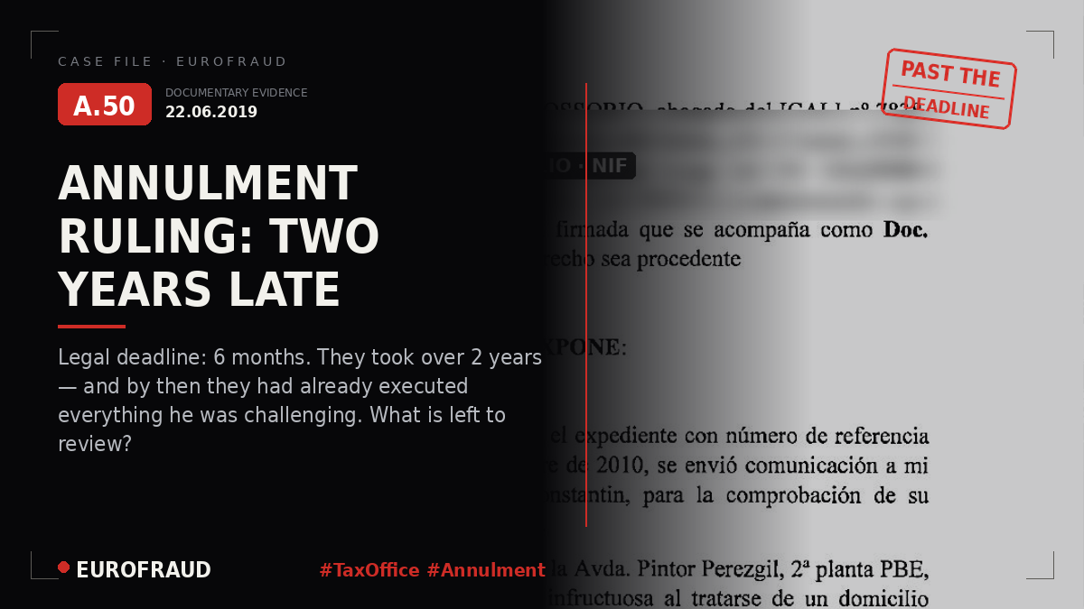 Full Nullity before the AEAT, Personal Income Tax File