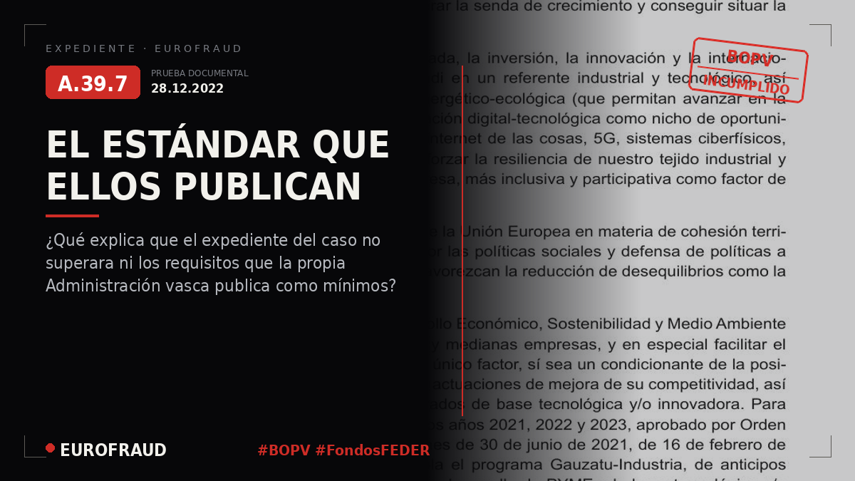 Boletín Oficial País Vasco FEDER