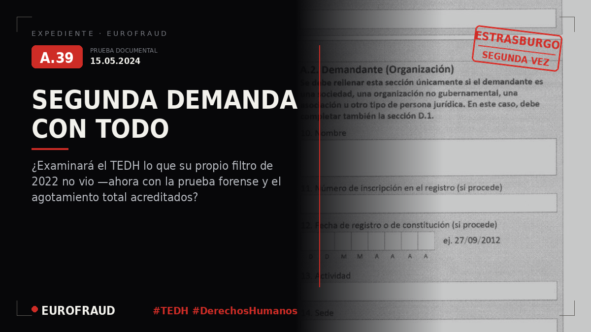 Demanda ante el Tribunal Europeo de Derechos Humanos
