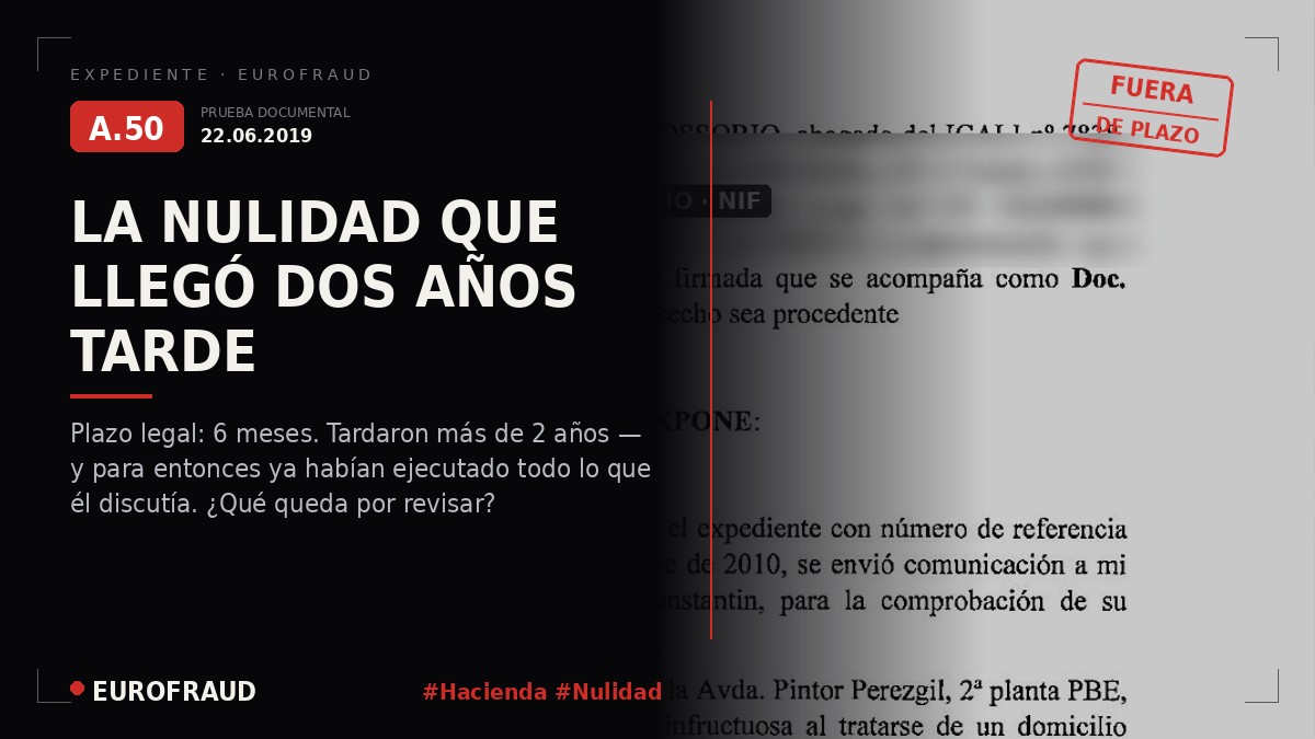 Nulidad de Pleno Derecho ante AEAT Exped. IRPF