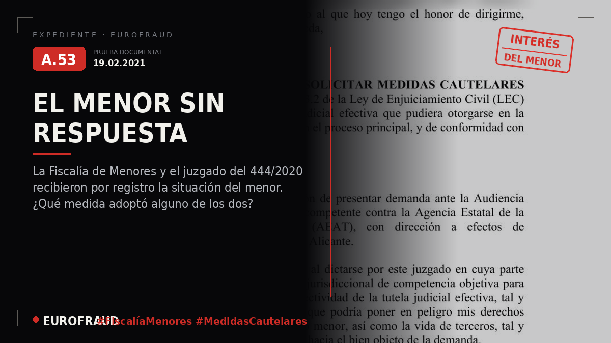 Solicitud Medidas Cautelares Inst nº2 y Fiscalía de Menores