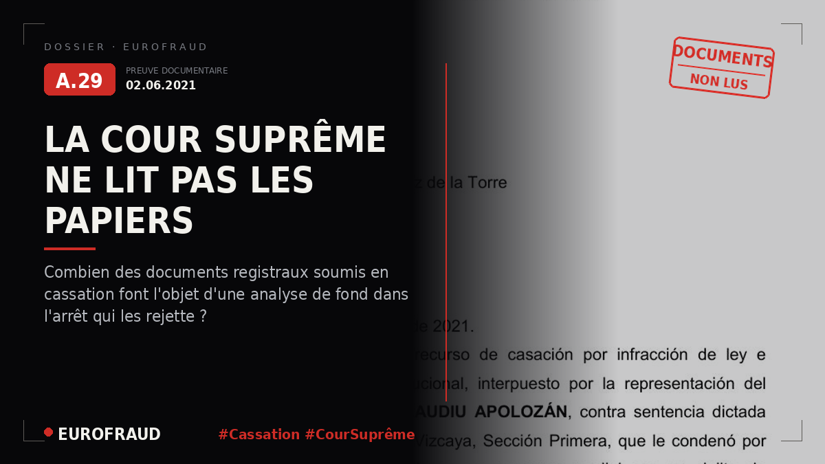 Arrêt de la chambre pénale du Tribunal suprême, du 2 juin 2021