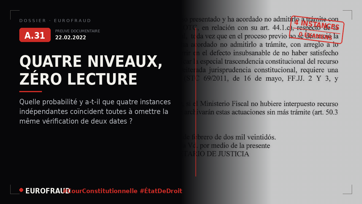 Résolution rendue par la deuxième chambre du Tribunal constitutionnel le 22 février 2022