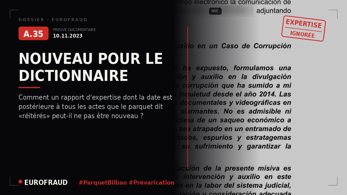 Décret d'initiation par le procureur en chef de Bilbao
