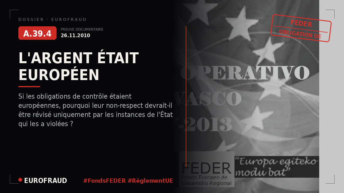Programme opérationnel FEDER 2007-2013 du Pays basque