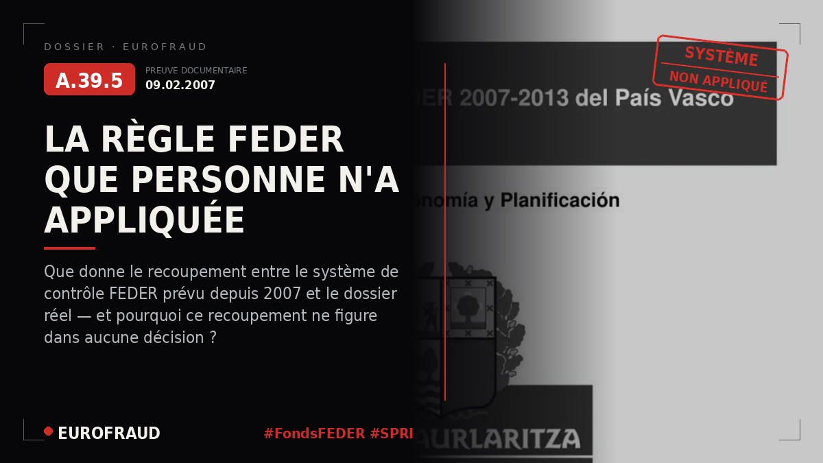 Programme opérationnel FEDER 2007-2013 du Pays basque