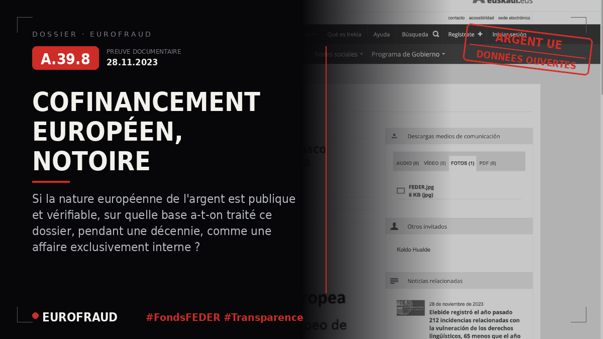 Cofinancement FEDER, Pays basque