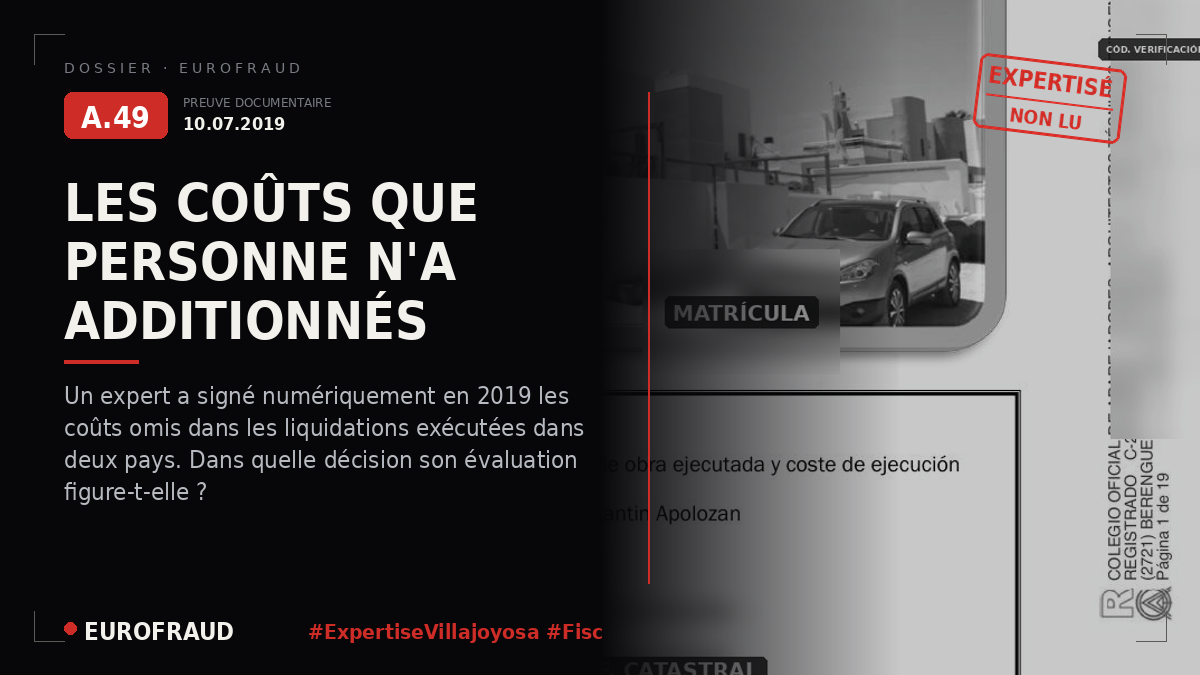 Rapport d'expertise sur les travaux de Villajoyosa, Alicante