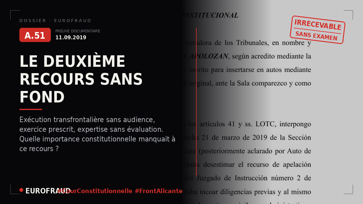 Recours d'amparo devant le Tribunal constitutionnel et la CEDH