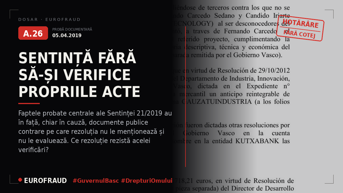 Hotărârea Curții Provinciale din Bilbao