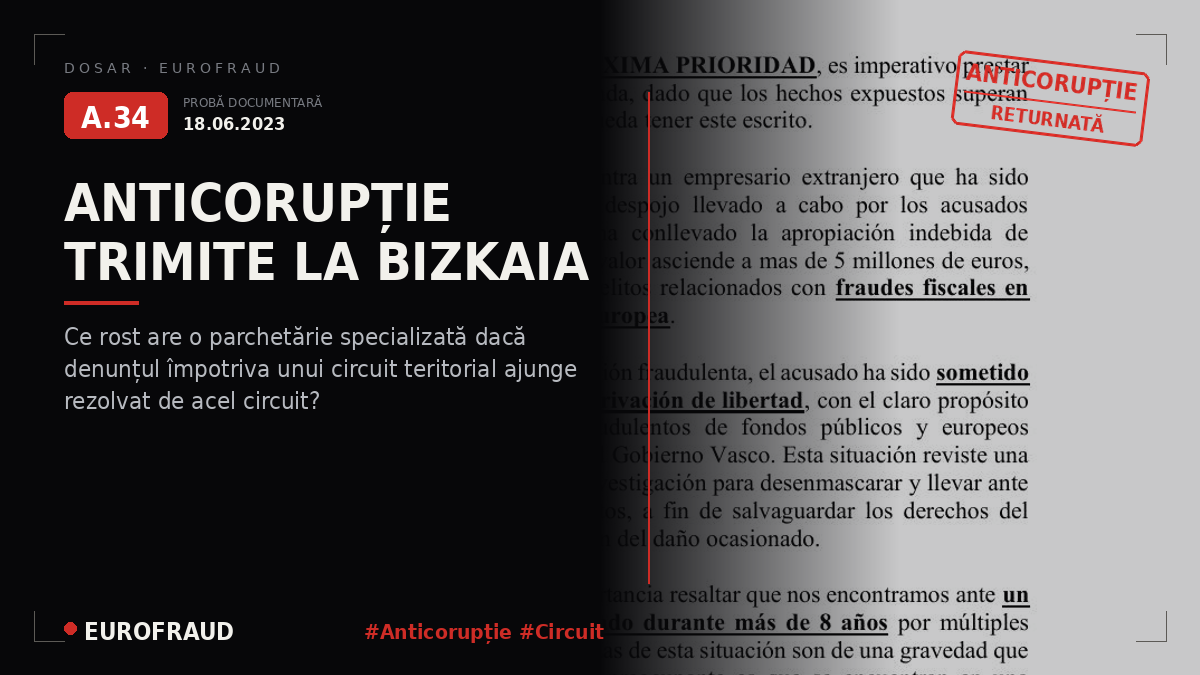Plângere în fața Parchetului Special împotriva Corupției și Crimei Organizate din 18 iunie 2023