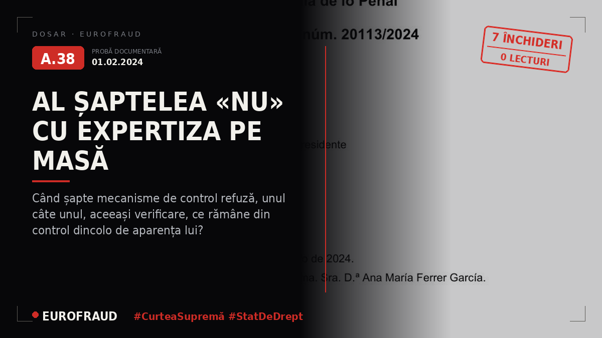 Rezoluție de neadmitere pronunțată de Curtea Supremă la 1 februarie 2024