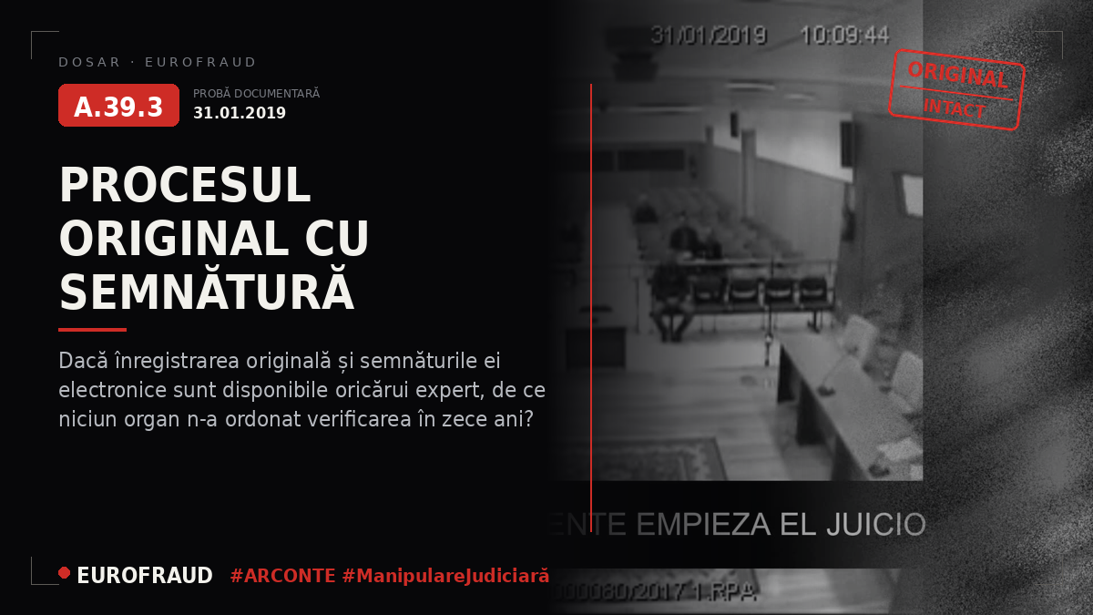 Video original al procesului de la Curtea Provincială din Bilbao