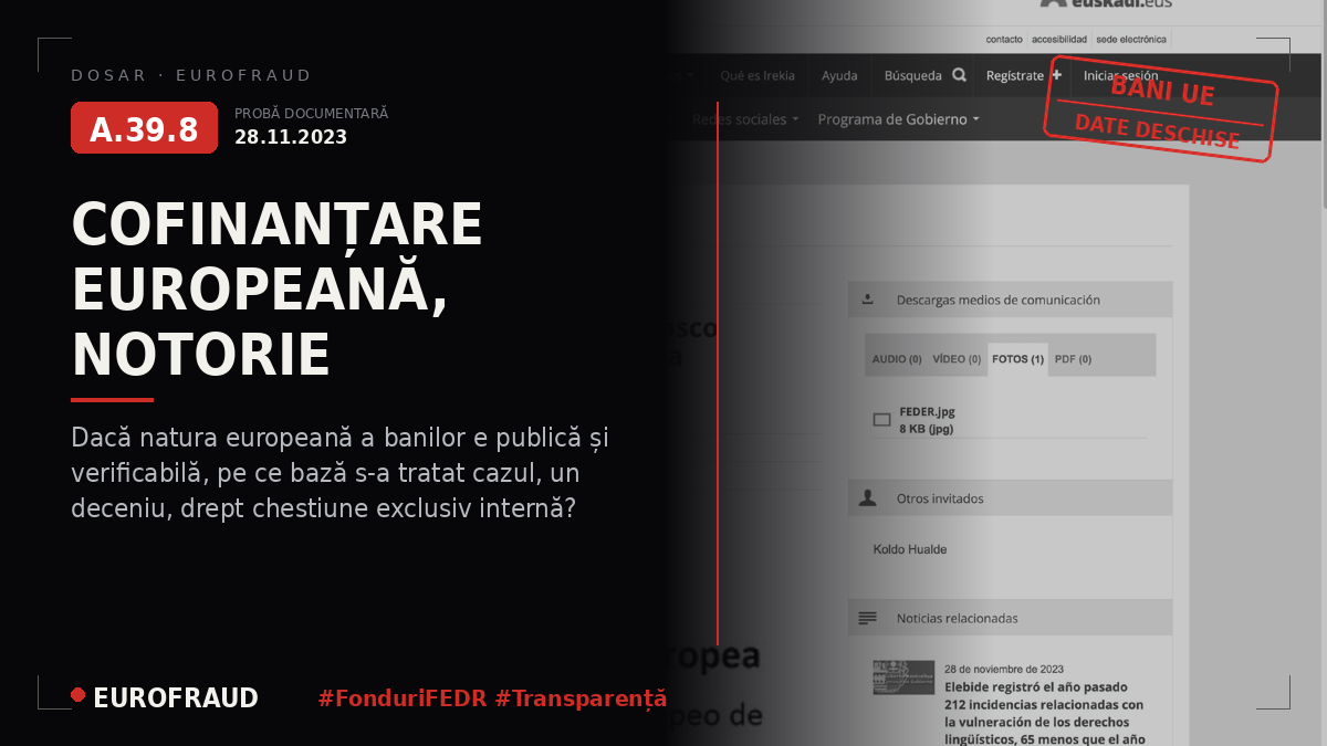 Cofinanțare FEDR, Țara Bascilor