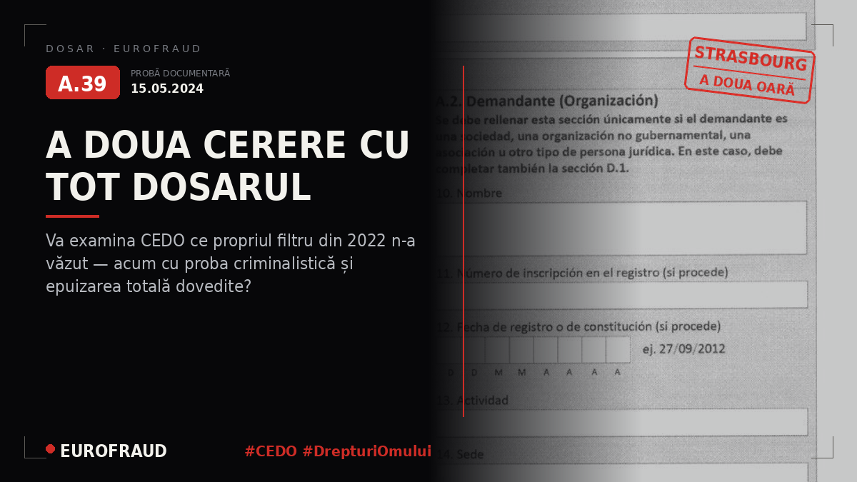Cerere în fața Curții Europene a Drepturilor Omului