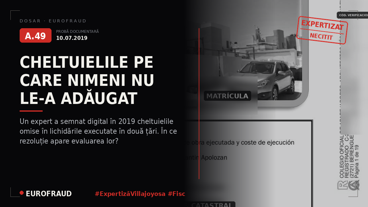 Raport de expertiză privind Lucrările din Villajoyosa, Alicante