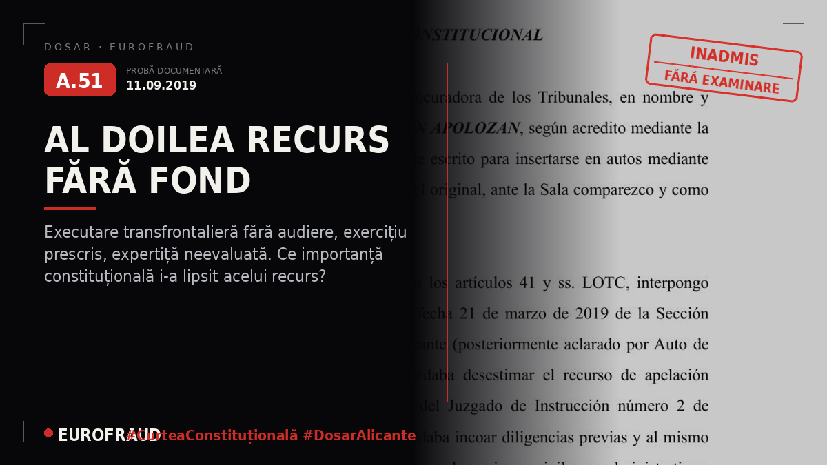 Recurs de amparo în fața Curții Constituționale și Curții EDO