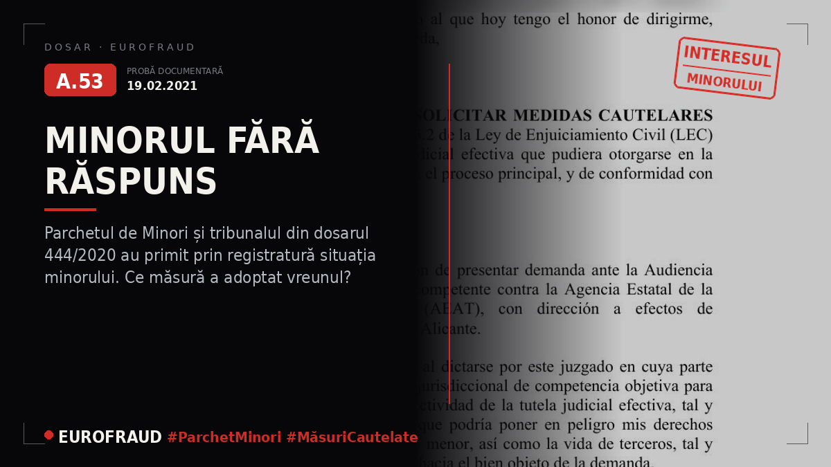 Cerere de măsuri provizorii, Tribunalul nr. 2, și Parchetul pentru Minori