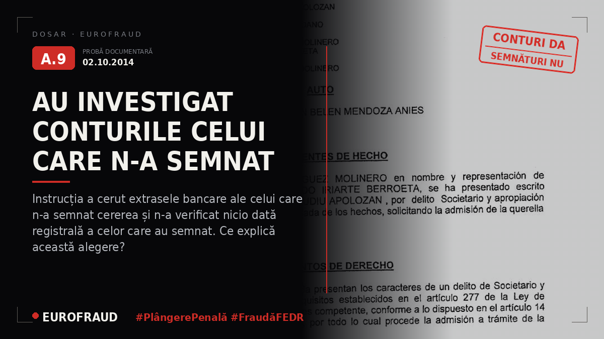 Documentație privind pașii întreprinși la Curtea de instrucție nr. 8 din Bilbao