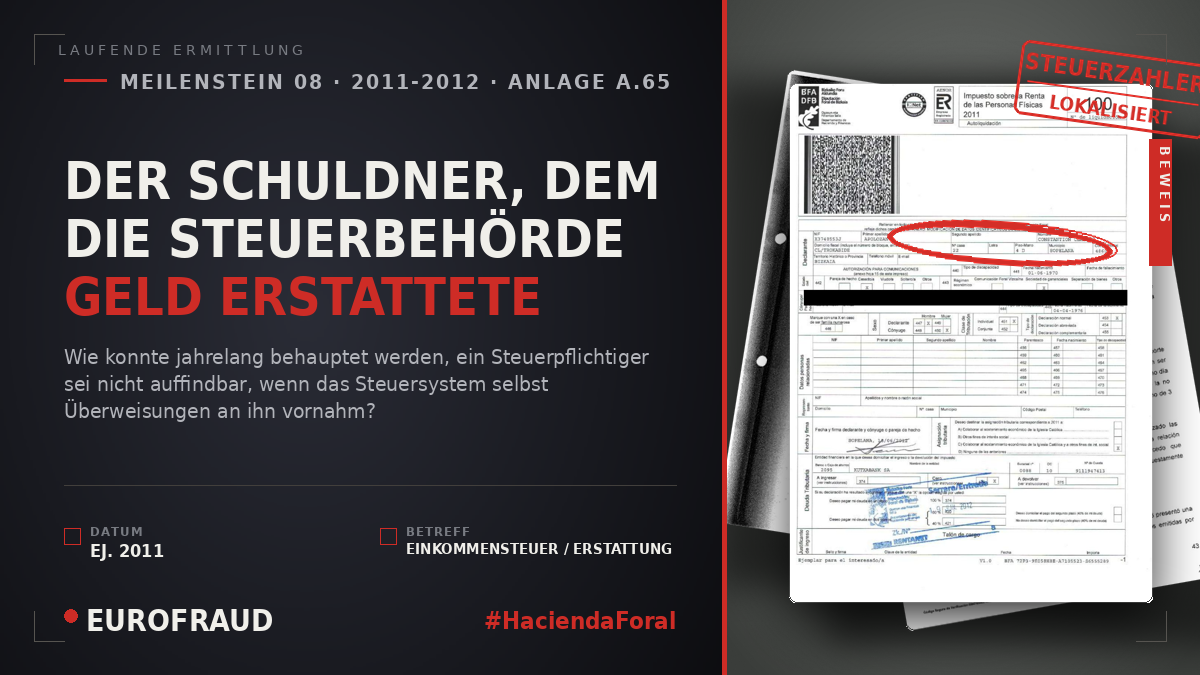 DER SCHULDNER, DEM DIE STEUERBEHÖRDE GELD ERSTATTETE