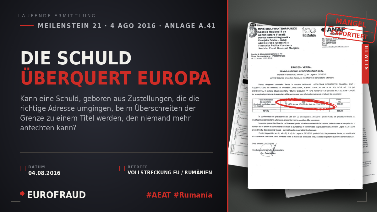DIE SCHULD ÜBERQUERT EUROPA