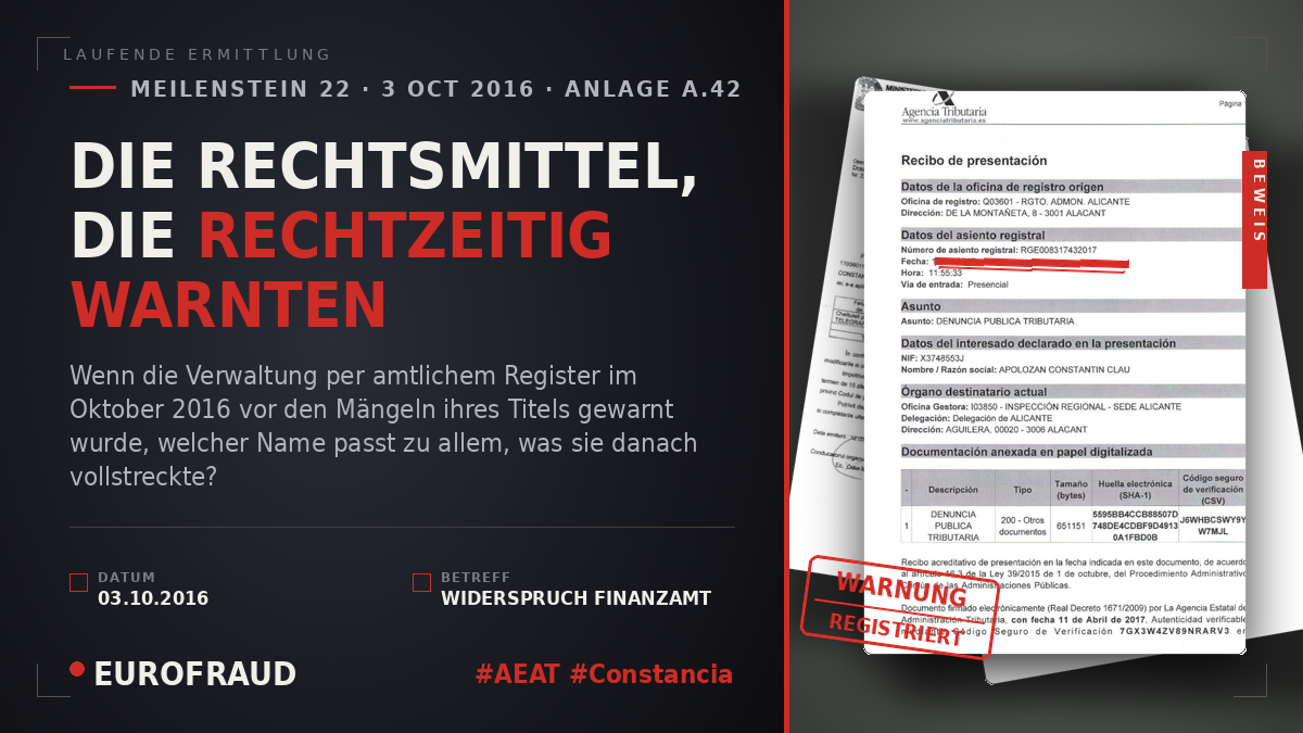 DIE RECHTSMITTEL, DIE RECHTZEITIG WARNTEN