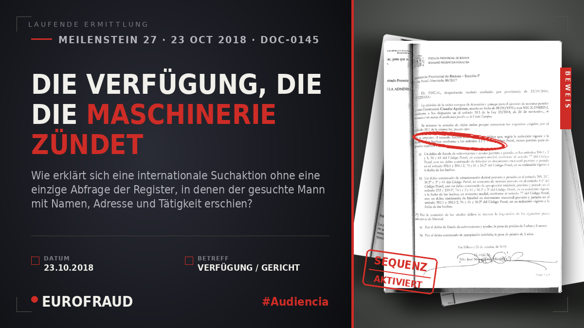 DIE VERFÜGUNG, DIE DIE MASCHINERIE ZÜNDET