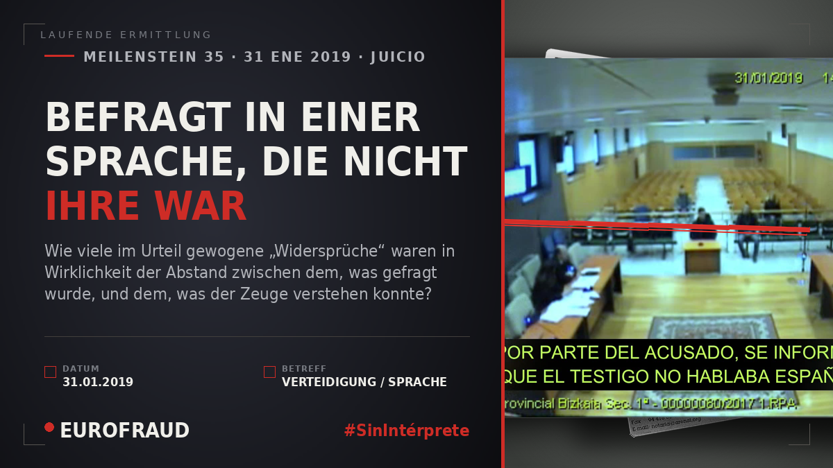 BEFRAGT IN EINER SPRACHE, DIE NICHT IHRE WAR