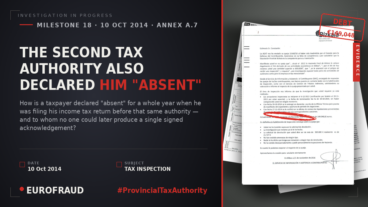 THE SECOND TAX AUTHORITY ALSO DECLARED HIM "ABSENT"