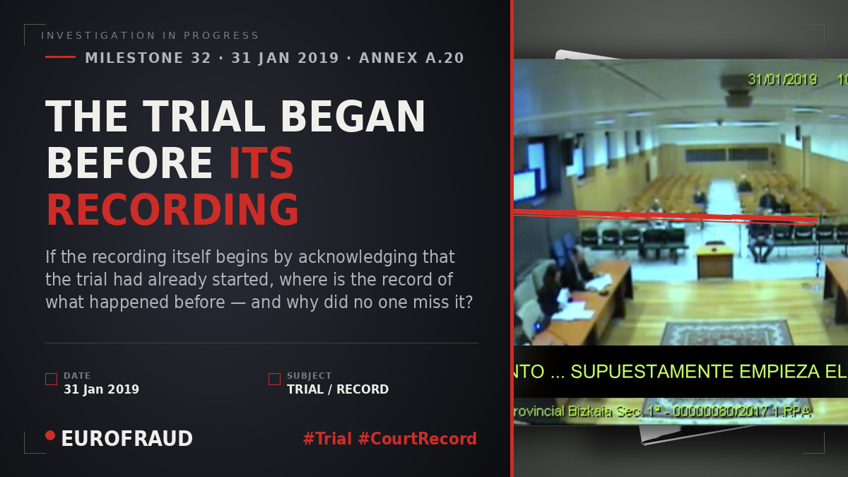 THE TRIAL BEGAN BEFORE ITS RECORDING