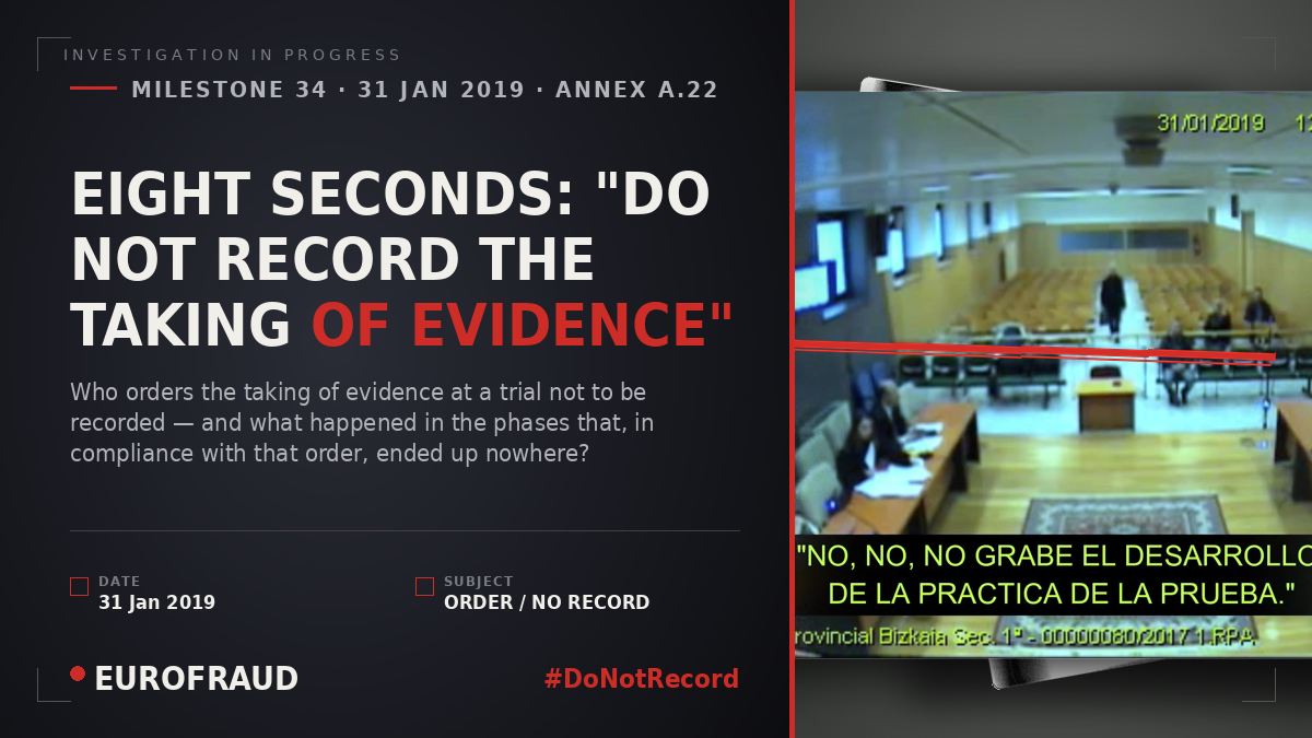 EIGHT SECONDS: "DO NOT RECORD THE TAKING OF EVIDENCE"