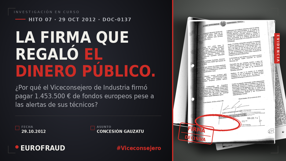 LA FIRMA QUE LIBERÓ 1.453.500 EUROS