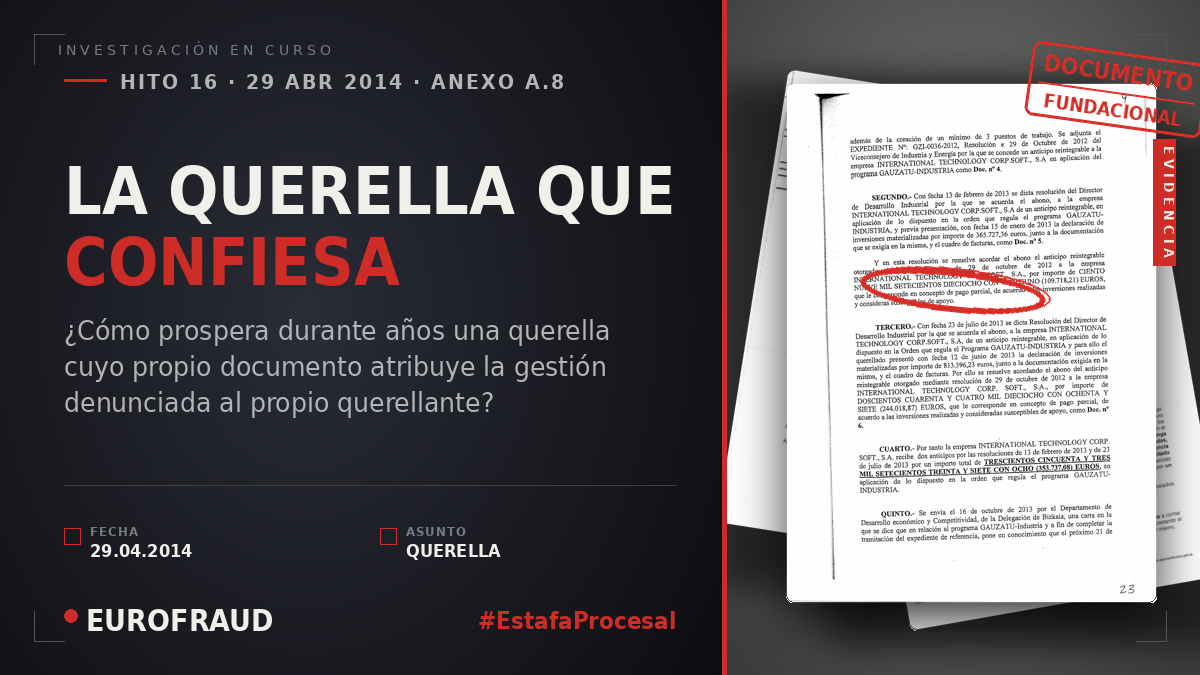 LA QUERELLA QUE CONFIESA