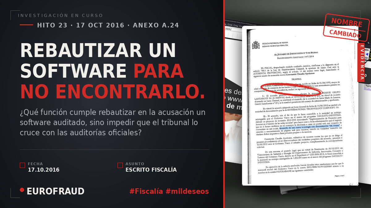 LA FISCALÍA REBAUTIZA EL SOFTWARE